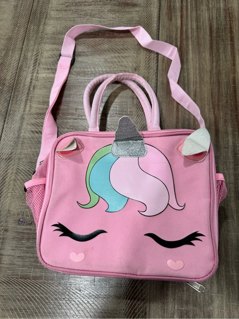 Kids Pink Unicorn Shoulder Bag - Cute Unicorn Lunch Tote